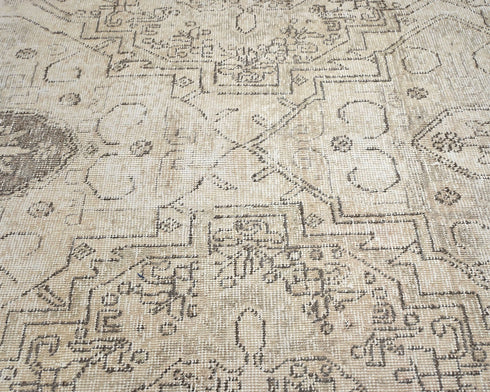 3x5 Vintage Brown Persian Style Hand Knotted Distressed Low Pile Wool Area Rug